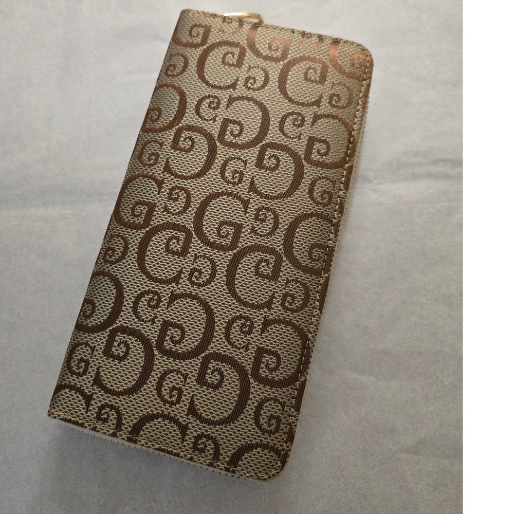 Brown Monogram Zip Around Continental Wallet New